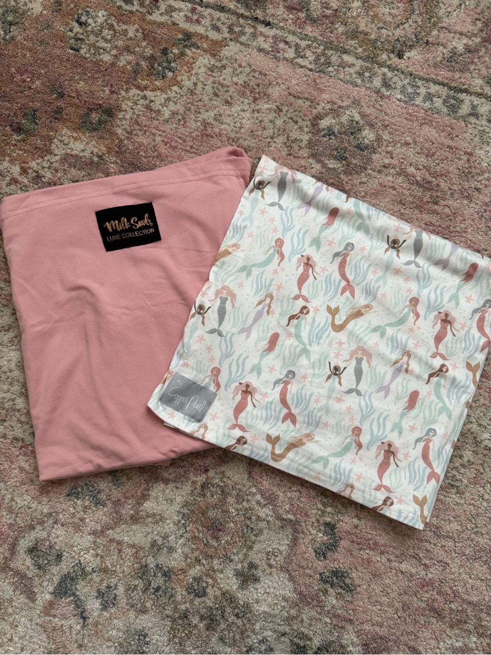 Milk snob and copper pearl nursing / car seat cover